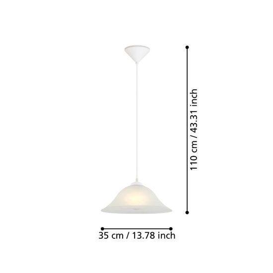 Eglo 90978 ALBANY E27 Hängeleuchte Ø350mm Weiss