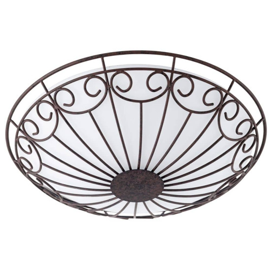 Eglo 92143 Colti Deckenleuchte 2xE27 Stahl antik-braun weiss lackiert