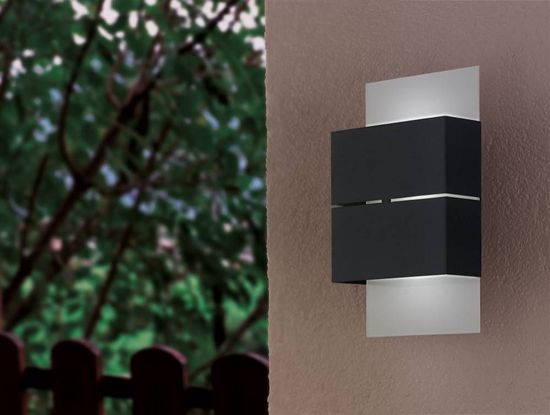 Eglo 93254 KIBEA LED Außen-Wand-/Deckenleuchte 2x2,5W Weiss Anthrazit Warmweiss IP54