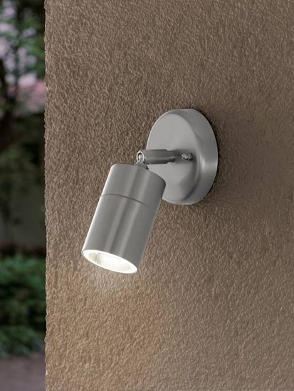 Eglo 93268 STOCKHOLM 1 LED Außen-Wand-/Deckenleuchte 4,6W Ø100mm Edelstahl IP44 9002759932688