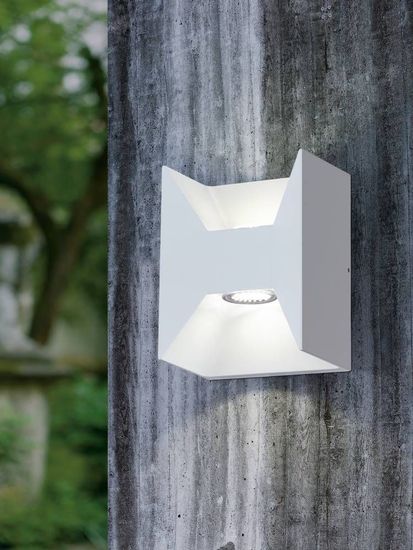 Eglo 93318 MORINO LED Außen-Wand-/Deckenleuchte 2x2,5W Weiss Warmweiss IP44