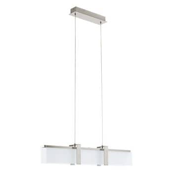 Eglo 93738 Campera LED Hängeleuchte 24W Stahl nickel-matt weiss klar