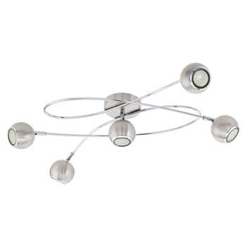 Eglo 94251 Locanda LED Deckenleuchte 5x3W Stahl nickel-matt chrom