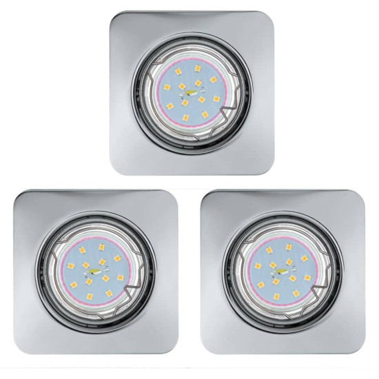 Eglo 94267 Peneto LED Einbauleuchte 3x5W Stahl chrom