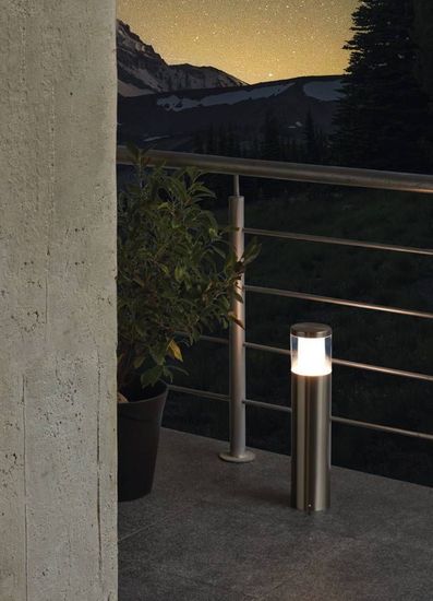 Eglo 94278 BASALGO 1 LED Außen-Stehleuchte 3,7W Ø105mm Edelstahl Weiss Warmweiss IP44