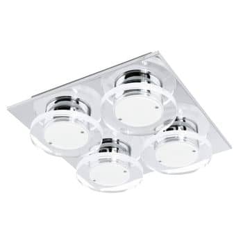 Eglo 94486 Cisterno LED Wandleuchte / Deckenleuchte 4x4.5W Edelstahl chrom klar satiniert