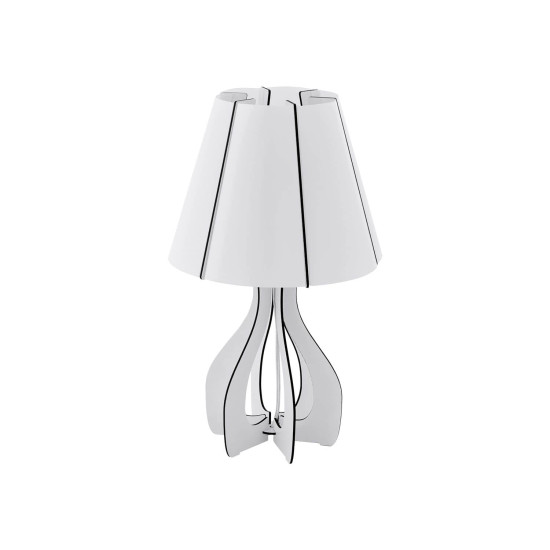 Eglo 94947 Cossano Tischleuchte E27 Holz Weiss