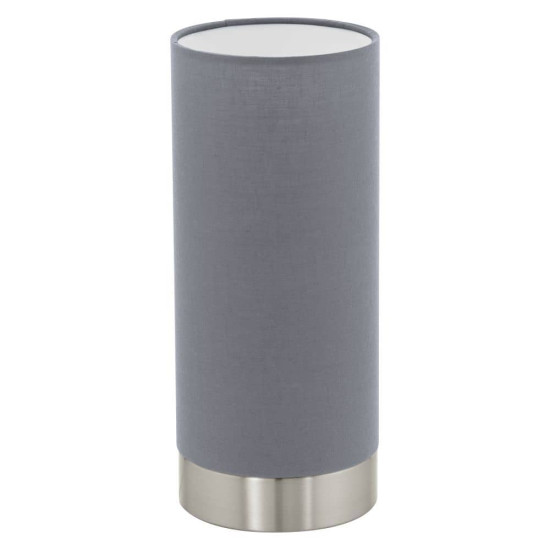 Eglo Tischleuchte Pasteri E27 mit Touch 12cm grau
