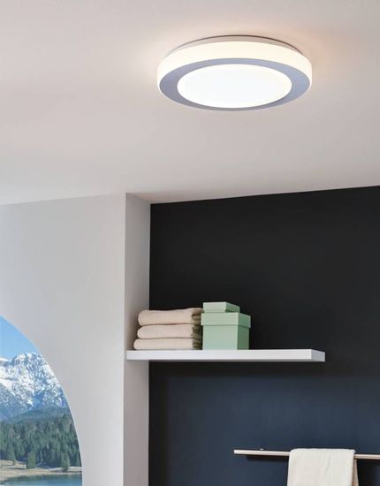 Eglo 95283 LED CARPI LED Wand-/Deckenleuchte 3x7,3W Ø385mm Weiss Chrom Warmweiss IP44