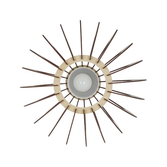 Eglo 95597 STELLATO 1 E27 Deckenleuchte Ø400mm Ahorn Weiss