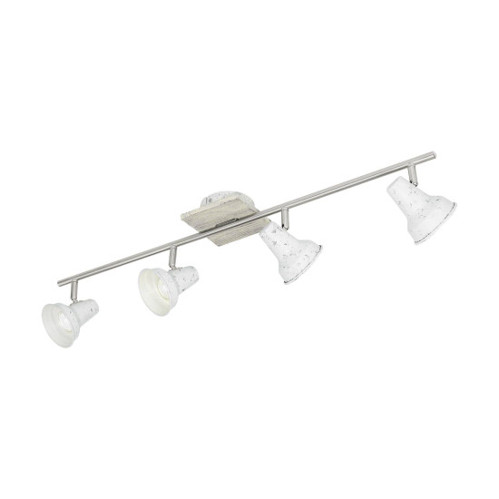 Eglo 95645 Filipina 1 LED Spot 4x3,3W Stahl Holz Weiss