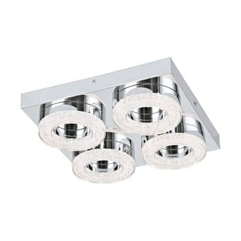 Eglo 95664 Fradelo LED Deckenleuchte rund 4x4W Stahl Chrom
