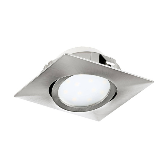 Eglo 95843 Pineda LED Einbauleuchte 1x6W schwenkbar 8,4x8,4cm Nickel
