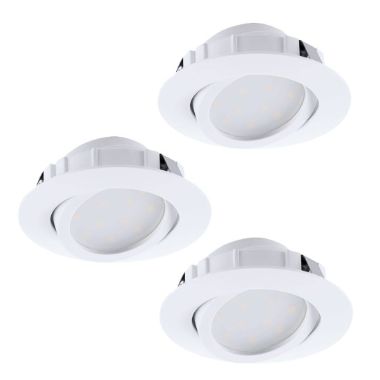 Eglo 95851 Pineda LED Einbauleuchte 3x6W schwenkbar Ø8,4cm Weiss