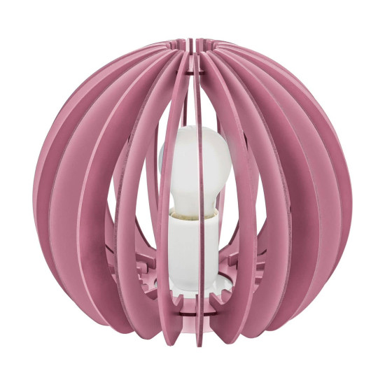 Eglo 95954 Fabella Tischleuchte E27 Holz Rosa-Pink