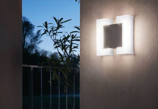 Eglo 95987 SITIA LED Außen-Wand-/Deckenleuchte 2x4,8W Nickel-Matt Weiss Warmweiss IP44