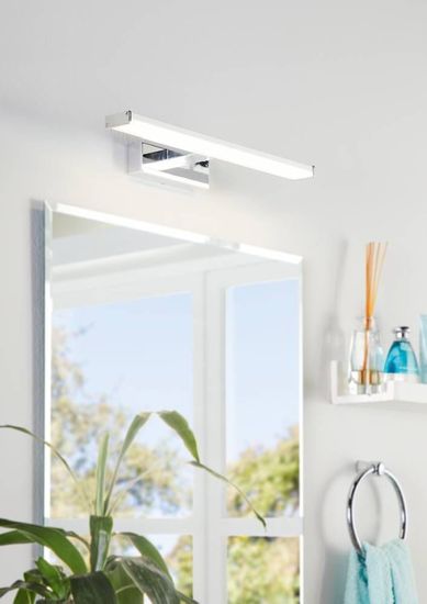 Eglo 96064 PANDELLA 1 LED Wand-/Deckenleuchte 7,4W Chrom Silber Weiss Neutralweiss IP44