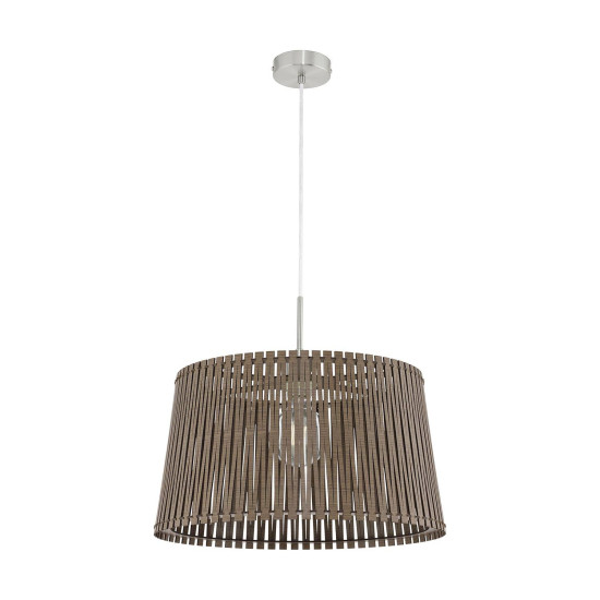 Eglo 96199 Sendero Pendelleuchte E27 45cm Holz dunkelbraun