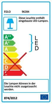 Eglo 96284 Faedo 2 LED Stehleuchte 10W schwarz klar