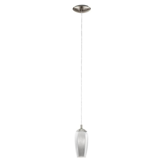 Eglo 96343 Farsala Hängeleuchte 2,5W nickel schwarz transparent klar