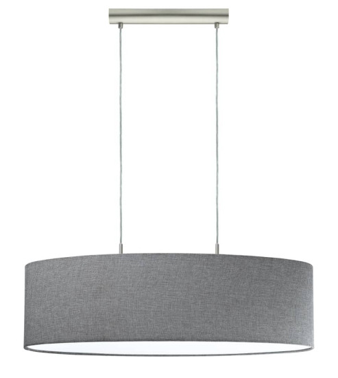 Eglo 96369 Pasteri Hängeleuchte 2XE27 75cm nickel grau