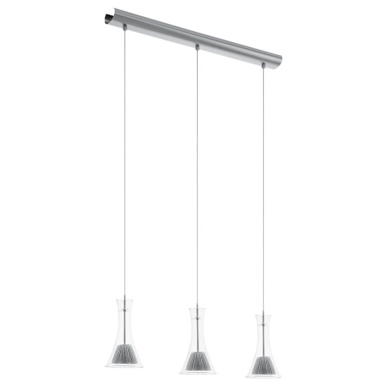 Eglo 96519 Musero 1 LED Hängeleuchte 3x5,4W nickel klar