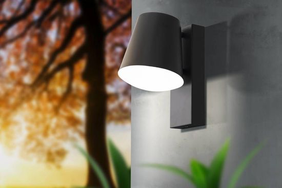 Eglo 97146 CALDIERO E27 Außen-Wand-/Deckenleuchte downlight Anthrazit Weiss IP44