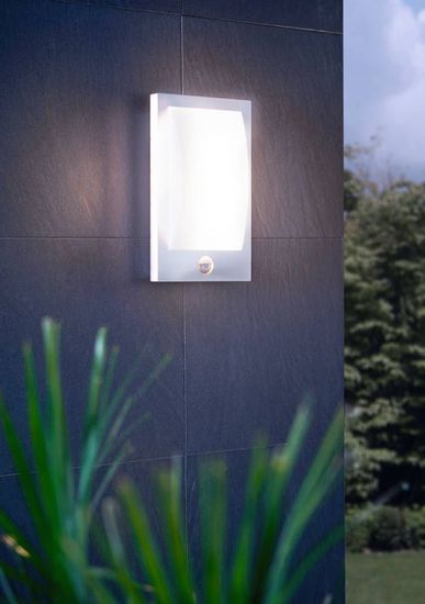 Eglo 97238 VERRES E27 Außen-Wand-/Deckenleuchte Sensor Edelstahl Weiss IP44