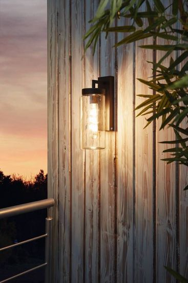 Eglo 97261 BOVOLONE E27 Außen-Wand-/Deckenleuchte Schwarz IP44