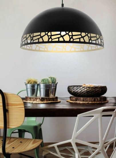 EGLO 97442 SAVIGNANO Hängeleuchte schwarz E27