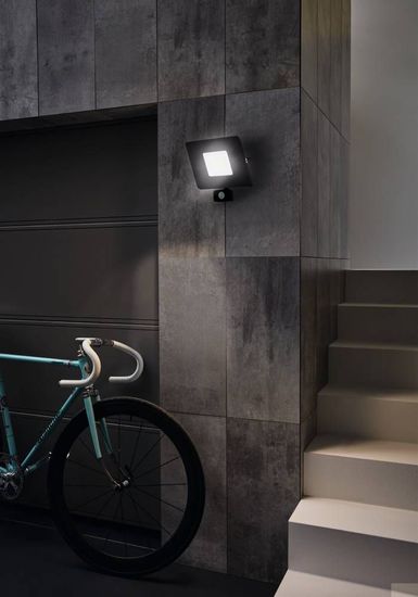 Eglo 97463 FAEDO 3 LED Außen-Wand-/Deckenleuchte 53W Sensor Schwarz Tageslichtweiss IP44