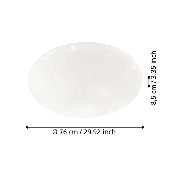 Eglo 97542 GIRON-S LED Deckenleuchte 54,5W Ø760mm Weiss CCT steuerbare Lichtfarbe dimmbar