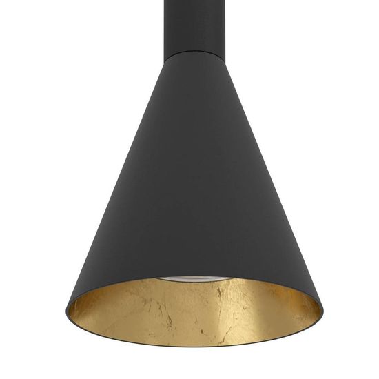 Eglo 97605 CORTADERAS LED GU10 4-fach Hängeleuchte 4x4,8W 1130x85mm Schwarz Gold 3-step dimming