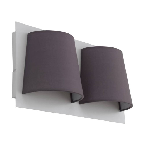 EGLO 97625 SERRAVALLE LED Wandleuchte grau 2x5.4W 3000K warmweiss