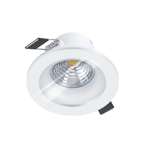 Eglo LED Einbauspot Salabate dimmbar 6W neutralweiss 4000K IP44 Weiss Klar Aluminium Glas Ø9cm 98241