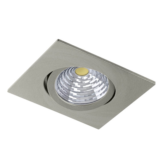 Eglo LED Einbauspot Saliceto dimmbar 4,8W warmweiss 2700K Nickel-matt Aluminium 9x9cm 98304