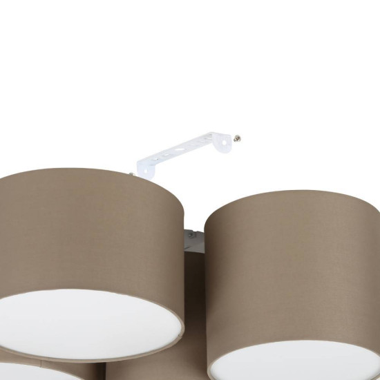 Eglo 98409 PASTORE 1 E27 6-fach Deckenleuchte Ø990mm Weiss Taupe