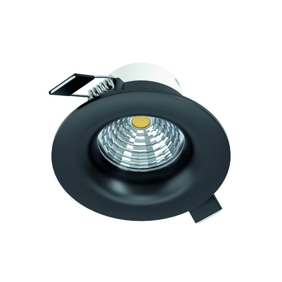 Eglo LED Einbauspot Saliceto dimmbar 4,8W warmweiss 2700K Schwarz Aluminium starr Ø9cm 98607