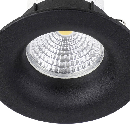 Eglo LED Einbauspot Saliceto dimmbar 4,8W warmweiss 2700K Schwarz Aluminium starr Ø9cm 98607