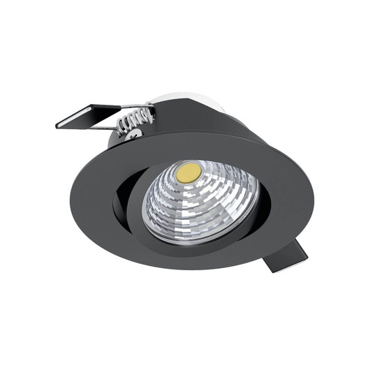 Eglo LED Einbauspot Saliceto dimmbar 4,8W warmweiss 2700K Schwarz Aluminium Ø9cm 98609