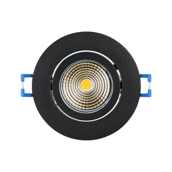 Eglo LED Einbauspot Saliceto dimmbar 4,8W warmweiss 2700K Schwarz Aluminium Ø9cm 98609