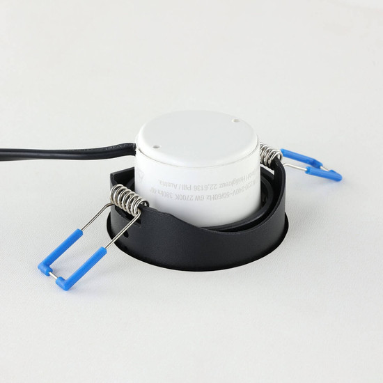 Eglo LED Einbauspot Saliceto dimmbar 4,8W warmweiss 2700K Schwarz Aluminium Ø9cm 98609