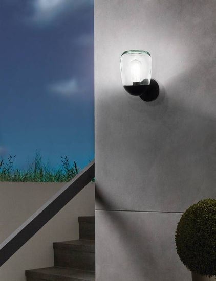 Eglo 98701 DONATORI E27 Außen-Wand-/Deckenleuchte Schwarz IP44