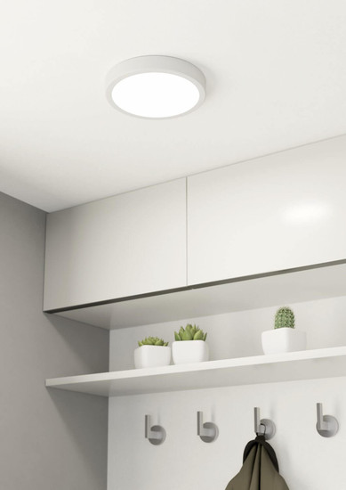 Eglo LED Aufbauleuchte Fueva 5 dimmbar 17W warmweiss 3000K Weiss Stahl Ø21cm 99258