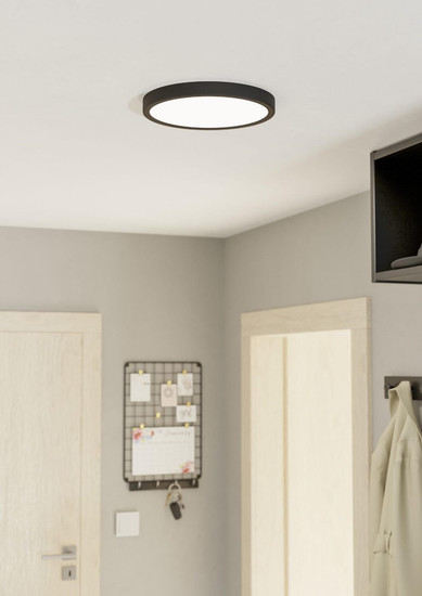 Eglo LED Aufbauleuchte Fueva 5 dimmbar 20,5W warmweiss 3000K Schwarz Stahl Ø28,5cm 99264