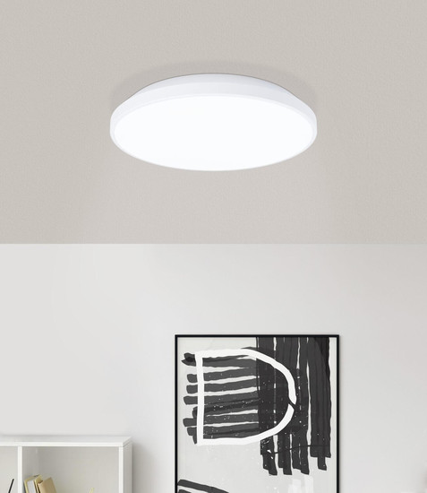 Eglo LED Aufbauleuchte Crespillo 12,5W neutralweiss 4000K Weiss Stahl Ø24cm 99337