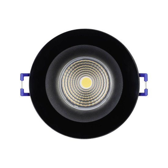 Eglo LED Einbauspot Salabate dimmbar 6W warmweiss 2700K IP44 Schwarz Klar Aluminium Glas Ø9cm 99493