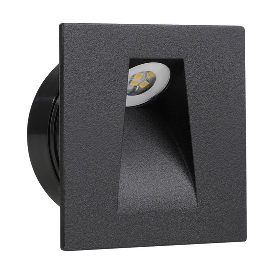 Eglo LED Einbauspot Mecinos 2W warmweiss 3000K Schwarz Stahl 8x8cm 99644