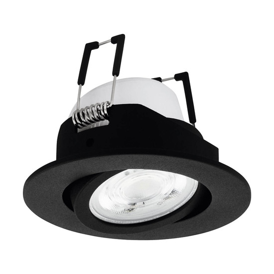 Eglo LED Einbauspot Saliceto-Z Smart dimmbar 4,7W RGB CCT warm-/tageslichtweiss 2700-6500K Zigbee Schwarz Aluminium Ø9cm 99669