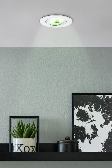 Eglo LED Einbauspot Saliceto-Z Smart dimmbar 4,7W RGB CCT warm-/tageslichtweiss 2700-6500K Zigbee Weiss Aluminium Ø9cm 99671